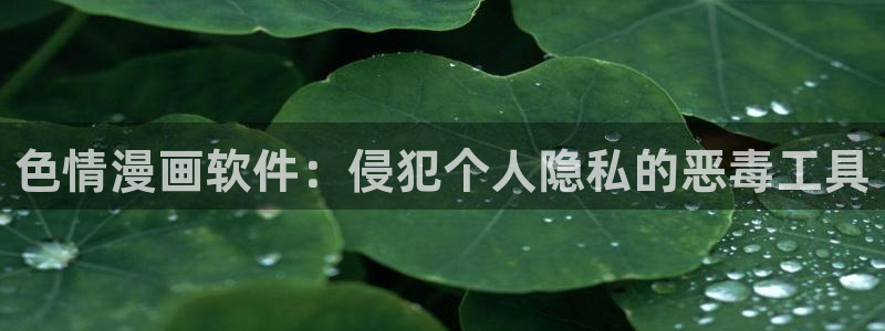 免费羞羞漫画app：色情漫画软件：侵犯个人隐私的恶毒工具
